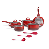 Jogo De Panelas Ceramic Life Granada Vermelha 8 Peças Brinox