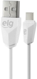 Cabo Sincronização/Recarga USB Tipo-C Reversível, Elg, TCUSBE, Branco