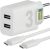 Carregador Super Turbo 30W Ultra Rápido Porta Dupla Tipo C e USB Com Carregamento Rápido + Cabo Tipo C Compatível Com Todos Os Dispositivos, Motorola, Samsung, IPhone 15/16, Xiaomi Premium (Branco)