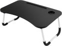 Mesa Dobrável Portátil Articulada para Notebook Laptop – Uso em Home Office Cama Sofá Escritório Com Porta-Copos Suporte Ergonômica MDF Reforçado Leve Dobrável Porta Tablet Linha Premium Cor Sortida