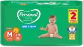Fralda Infantil Personal Baby Protect e Sec M Mega 9x40pads Leve 40 pague 38 Unidades