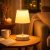 Luminária De Mesa Abajur Retrátil Recarregável USB Touch Led Luz Quente Telescópica Estudo Escritório Leitura Cabeceira Compacta Moderna Design Decorativo Ajustável Bivolt