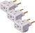 Adaptador de Tomada, 10A/20A, 250V, Bivolt 110V/220V, Pino Grosso, 3 Unidades