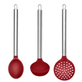 Kit Para Servir de Silicone Cabo Inox Vermelho UP Home – UD073