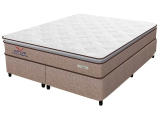 Cama Box Queen (Box + Colchão) Plumatex – Mola 65cm de Altura Ópus