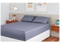 Jogo de Cama Casal 100% Poliéster Marcelino Têxtil Hypercal Cinza 3 Peças
