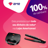 Sanduicheira Grill Ultra ou Prancha Mondial com 100% de cashback pagando com Ame Digital nas Lojas Americanas