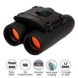 30×60 Mini binóculos 10x telescópio dobrável BAK4 Fácil toFocus 126M to1000M Para Tiro ao ar livre Viajando película vermelha Sightseeing Hunting