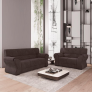 Conjunto de Sofá 2 e 3 Lugares Holanda Marrom Suede
