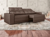 Sofá Retrátil e Reclinável 4 Lugares Velosuede – Leon Next Sofás