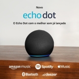 Novo Echo Dot 5ª geração | O Echo Dot com o melhor som já lançado | Som vibrante e potente em um dispositivo compacto | Cor Preta