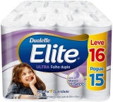 Papel Higiênico Elite Dualette Folha Dupla Ultra, 16 rolos