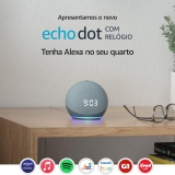 Novo Echo Dot (4ª geração): Smart Speaker com Relógio e Alexa