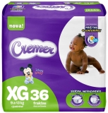 Fralda Cremer Disney, XG, Mega, pacote de 36