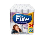 Papel Higiênico Elite Dualette Folha Dupla Ultra, 24 rolos