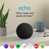 Echo (4ª Geração): Com som premium, hub de casa inteligente e Alexa – Cor Preta