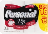 Papel Higiênico VIP, Folha Dupla, Personal, 16 unidades, Branco (Embalagem pode variar)