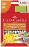 Lápis de Cor, Faber-Castell, EcoLápis Triangular Jumbo + Apontador com Depósito, 12.3012AP, 12 Cores