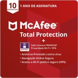 McAfee Total Protection | 10 dispositivos | Software de segurança antivírus para Internet | VPN, gerenciador de senhas, monitoramento da Dark Web e controles parentais | Assinatura de 1 ano | Cartão-chave