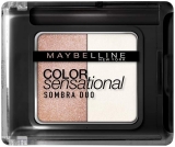 Sombra Duo Color Sensational Indie, Maybelline, Branco e Marrom Claro