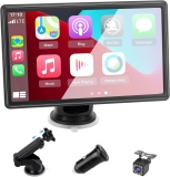 Central Multimídia Automotiva 7 Polegadas Universal com CarPlay, Android Auto, Câmera de Ré, GPS, Bluetooth, Controle por Voz, Mirror Link