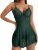 Conjunto de camisola e tanga de renda Babydoll XGG Verde