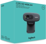 WebCam Logitech C270 HD com 3 MP para Chamadas e Gravações em Vídeo Widescreen 720p