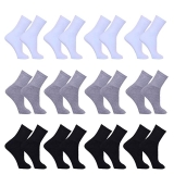 Meia Masculina, Kit 12 Pares, Cano Alto, Sport, Algodão, 39 a 43
