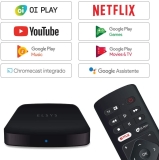Receptor de TV Via Internet Streaming Box Elsys, Android TV – ETRI02, 4K e Conversor de TV Digital
