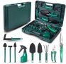 Kit de Jardinagem com 10 Peças e Maleta | Pás, Sacho, Tesoura, Foice e Mais | Ideal para Jardim, Horta e Vasos em Casa | Ferramentas Leves e Funcionais | Uso Profissional, Jardinagem Amadora ou Hobby