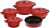 Conjunto de Panelas de Cerâmica Duo+ Smart, 5 Peças, Pomodoro, Ceraflame