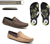 Kit 2 Driver Polo State Trip Marrom e Bege + Chinelo Nature + Cinto Gorgurão e Carteira Preta Brinde – Sandro Moscoloni