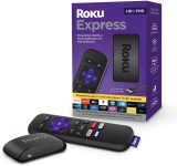 Roku Express – Streaming player Full HD. Transforma sua TV em Smart TV. Com controle remoto e cabo HDMI incluídos.