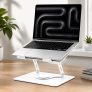 Suporte para Notebook e Tablet com Rotação 360°, Altura e Inclinação Ajustáveis e Braços Duplos — Alumínio Ergonômico Dobrável, 11 a 17 Polegadas, alta resistência