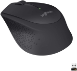 Mouse sem fio Logitech M280 com Conexão USB e Pilha Inclusa – Preto