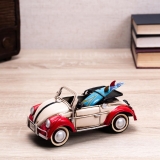 Enfeite de Metal Carro Prancha 1952 Branco e Vermelho – ETNA