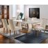 Conjunto Sala de Jantar Mesa 4 Cadeiras Pietra Tik Plus Stilo Siena Móveis Castanho