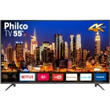 Smart TV LED 55″ Philco PTV55F61SNT Ultra HD 4K Conversor Digital Integrado 3 HDMI 2 USB Wi-Fi com Netflix – Titanium