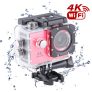 Mini Câmera de Ação Esportiva Moto Capacete Mergulho Filmadora 4k Wi-fi Prova D’agua Rosa