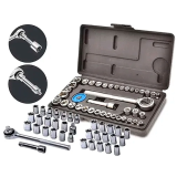Jogo de Soquete 1/4-3/8 com 40 peças Titanium 5131/5414/5415
