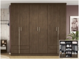 Guarda-roupa Casal 6 Portas 4 Gavetas Kappesberg – Aspen Jacarandá