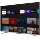 Smart TV LED 55″ 4K TCL Google TV 55P725 UHD, HDR10, Dolby Vision Atmos, Bluetooth, Comando de voz à distância, Google Assistant e Borda Ultrafina