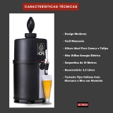 Chopeira Portátil 3,5 Litros Cervejeira Refrigerada Gelo Chopp – Preto