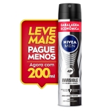 Desodorante Antitranspirante Aerosol Invisible Black & White Masc Promo 200Ml, Nivea