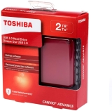 HD Externo Portátil Toshiba Canvio Advance 2TB Vermelho USB 3.0 – HDTC920XR3AA
