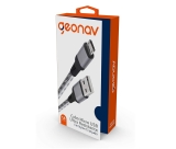Cabo Micro USB, nylon trançado, para dispositivo Android e acessórios 1.5MT, Cinza (Titanium), MIC15T, Geonav