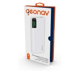 Carregador Portátil Universal 10.000Mah, 2 Portas Usb + 1 Porta Usb-C, Led Indicador de Bateria, Branco, Pb10Wt,Geonav