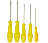 Tramontina 43408176, Jogo de Chaves de Fenda 5 Peças, Sendo 2 Ponta Chata 2 Ponta Cruzada 1 Clipe