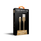Cabo Micro USB Nylon, GEONAV, ESMIGO, Ouro