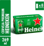 5 Pack Heineken Cerveja Pilsen – 8 latas de 269ml
